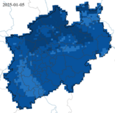 Pflanzenverfügbares Wasser - bis 0,25 m Tiefe - tagesaktuell (Stand. 05.01.2025)