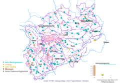 Gewässersituation in NRW: Pegel mit Unterschreitungen ausgewählter Niedrigwasserkennwerte Ende März (Stand: 31.03.25)