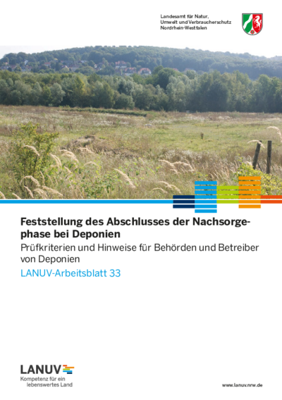 Feststellung des Abschlusses der Nachsorgephase bei Deponien