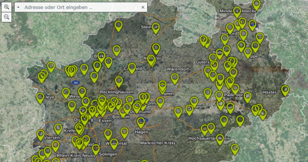 Karte Ersatzbaustoffe Güteüberwachung, Foto: LANUK