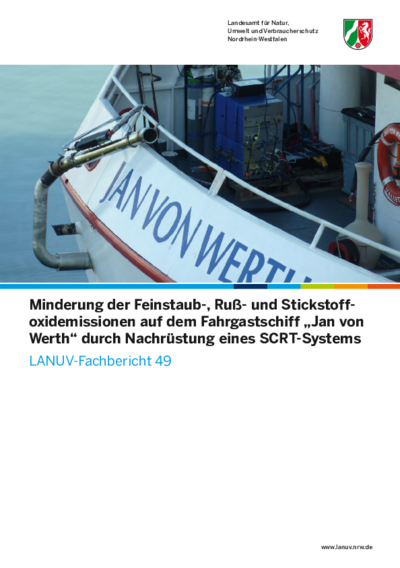 Minderung der Feinstaub-, Ruß- und Stickstoffoxidemissionen auf dem Fahrgastschiff "Jan van Werth" durch Nachrüstung eines SCRT-Systems