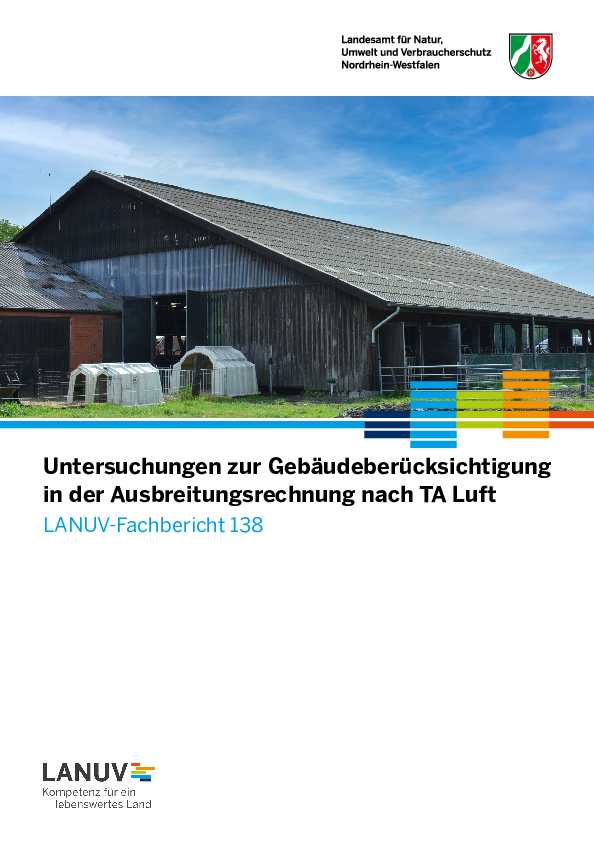 Untersuchungen zur Gebäudeberücksichtigung in der Ausbreitungsrechnung nach TA Luft