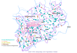 Gewässersituation in NRW: Pegel mit Unterschreitungen ausgewählter Niedrigwasserkennwerte Ende November (Stand: 30.11.24)
