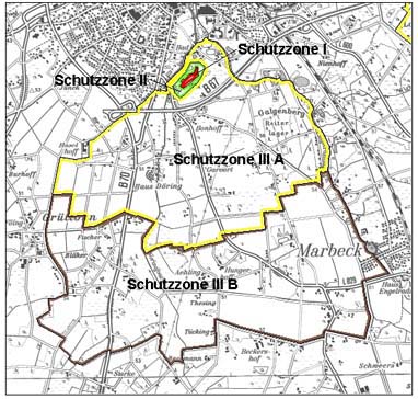 Abb: Wasserschutzgebiete Borken-Im Trier